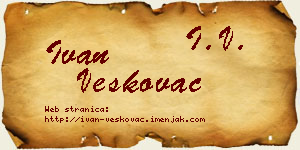 Ivan Veškovac vizit kartica